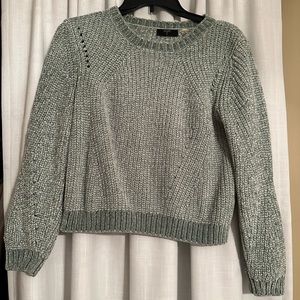 Green crop sweater